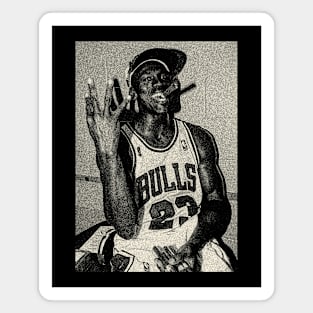 Michael Jordan vintage drawing Magnet